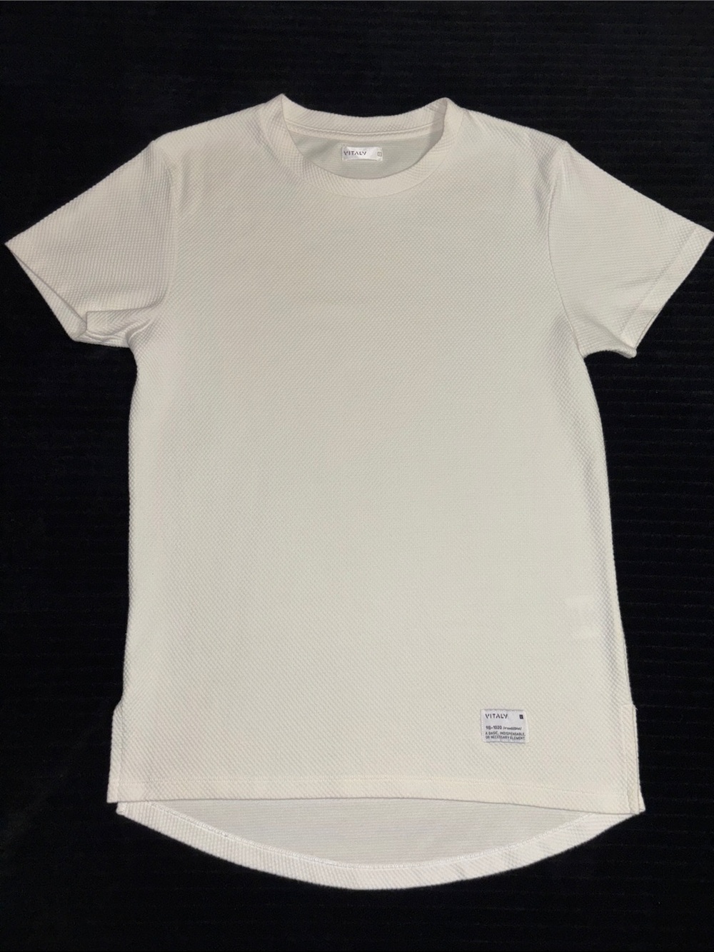 Vitaly Men’s Sz S Short Sleeve Crewneck Tee — White